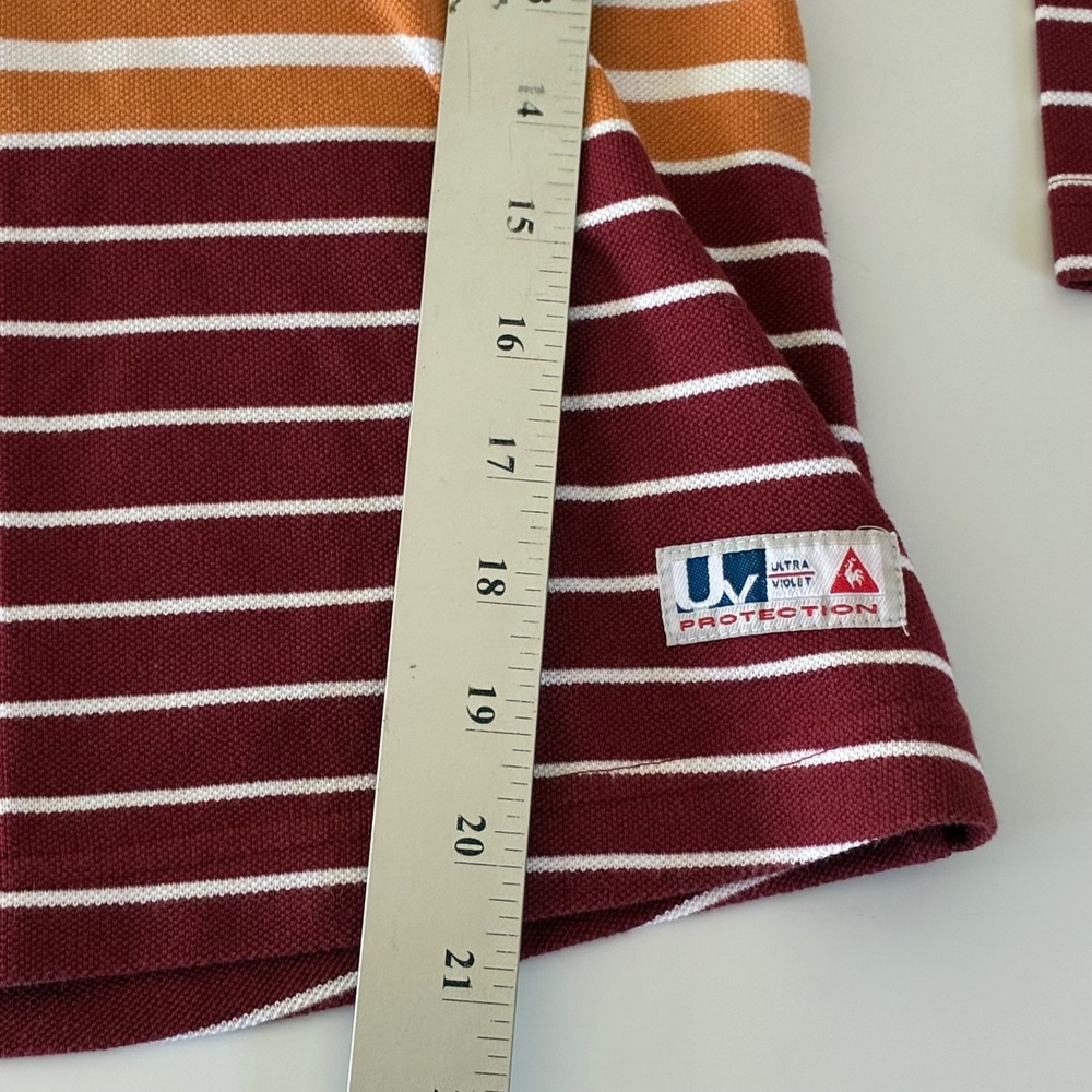 Le Coq Sportif Golf Collection Womens Medium Quarter Zip Striped Pullover UV - Picture 6 of 9